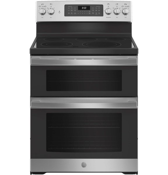 GE 30-in Double-Oven Electric Range, Air Fry