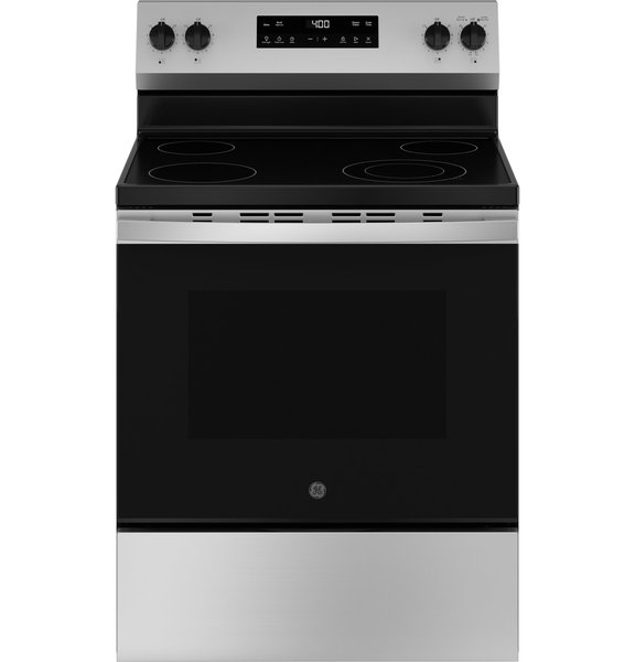 GE 30-in Freestanding Electric Range, Stainless