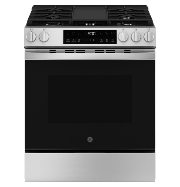 GE 30-in Slide-In Gas Range, Crisp Mode