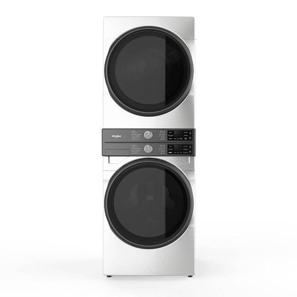 Whirlpool Stacked Laundry Tower, 4.5-cu ft Front-Load + 7.4-cu ft Dryer